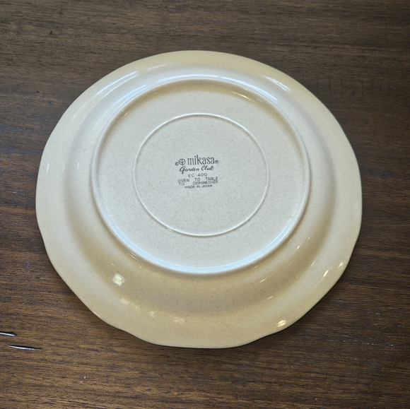 Mikasa Vintage Garden Club 13" Platter Stoneware Serveware Large Plate Japan - Picture 4 of 5
